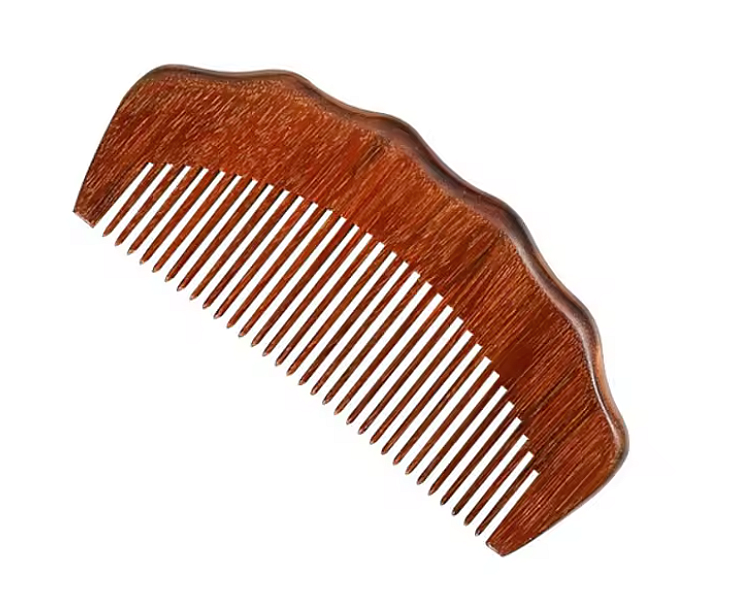 Dřevěný hřeben s vlnkou - porodní